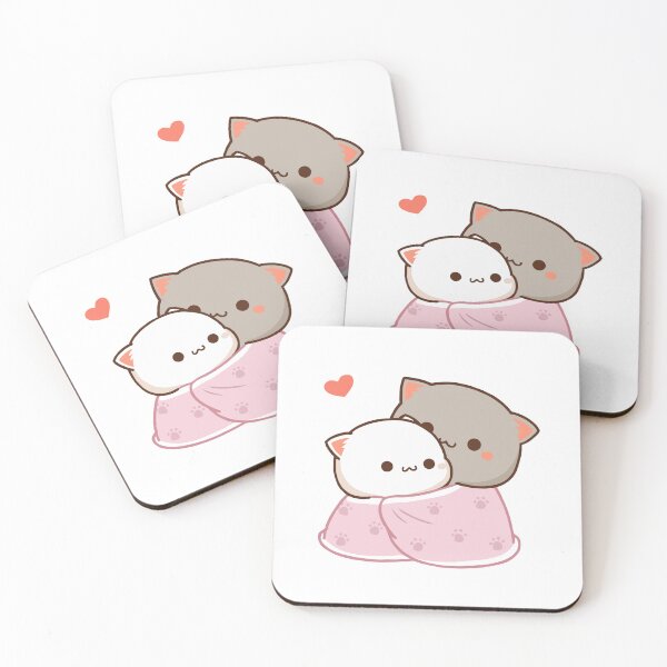 Item preview,  Mochi Peach goma cat blanket love  designed and sold by ThePurplePrints.