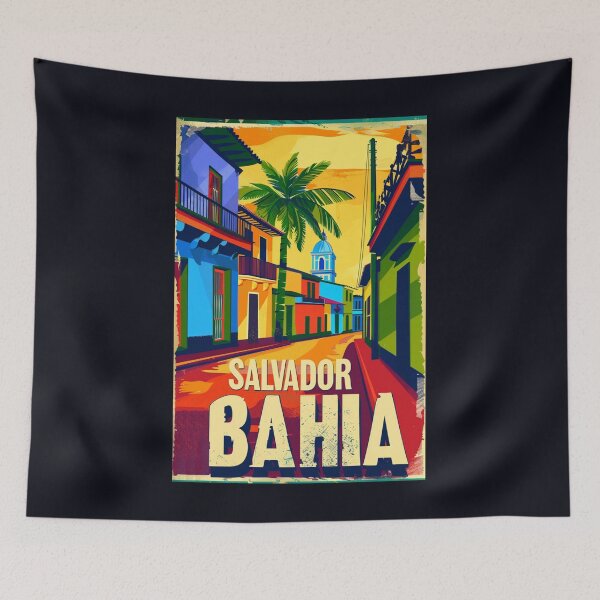 Item preview, A Vintage Travel Illustration of Salvador - Bahia - Brazil  designed and sold by GoodOldVintage.