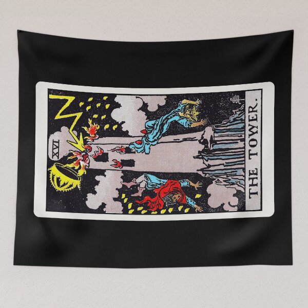 Item preview, Card #16 - The Tower - Rider Waite Smith Tarot designed and sold by ABSTRACT-IVISM.