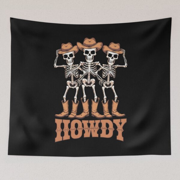 Item preview, Howdy Halloween Howdy Skeleton Cowboy Cowgirl Western designed and sold by clothesy7.