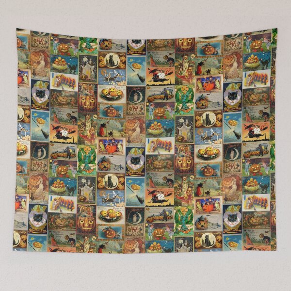 Item preview, Vintage Halloween Greeting Card Collage designed and sold by LMHDesigns.