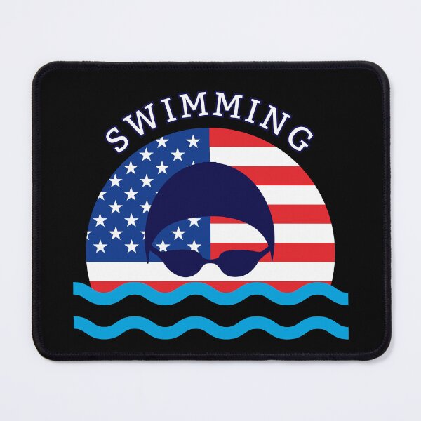 Item preview, Team Sport Swimming with American Flag Design Men Women Kids T-Shirts designed and sold by Viran-Designs.