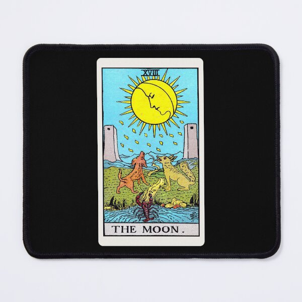 Item preview, Card #18 - The Moon - Rider Waite Smith Tarot designed and sold by ABSTRACT-IVISM.