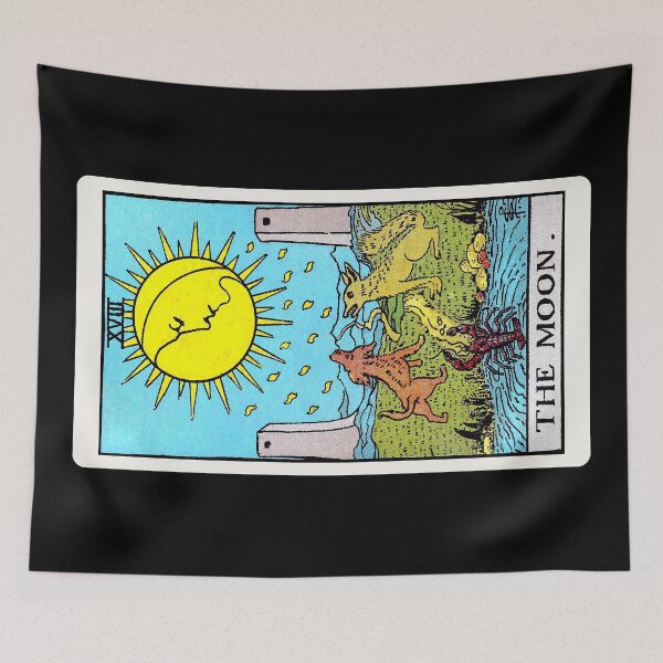 Item preview, Card #18 - The Moon - Rider Waite Smith Tarot designed and sold by ABSTRACT-IVISM.