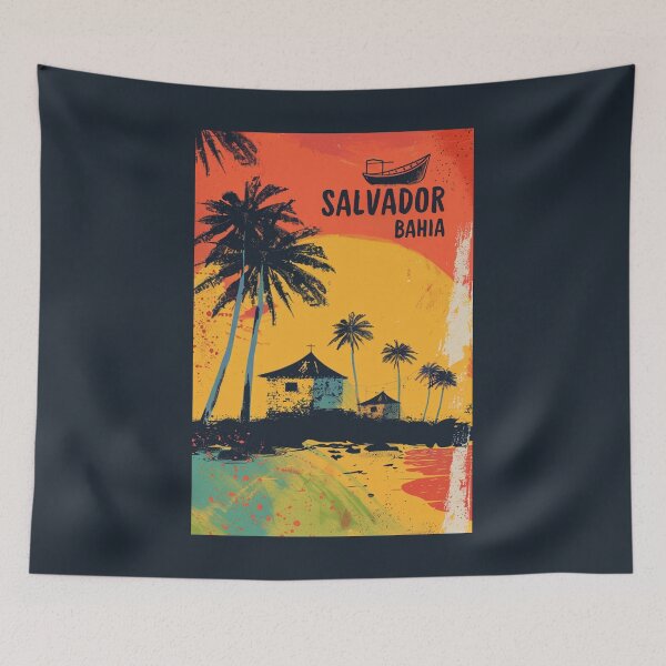 Item preview, A Vintage Travel Illustration of Salvador - Bahia - Brazil  designed and sold by GoodOldVintage.