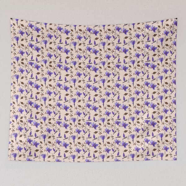 Item preview, Floral Pattern in Purple designed and sold by Kriti Tiwari.