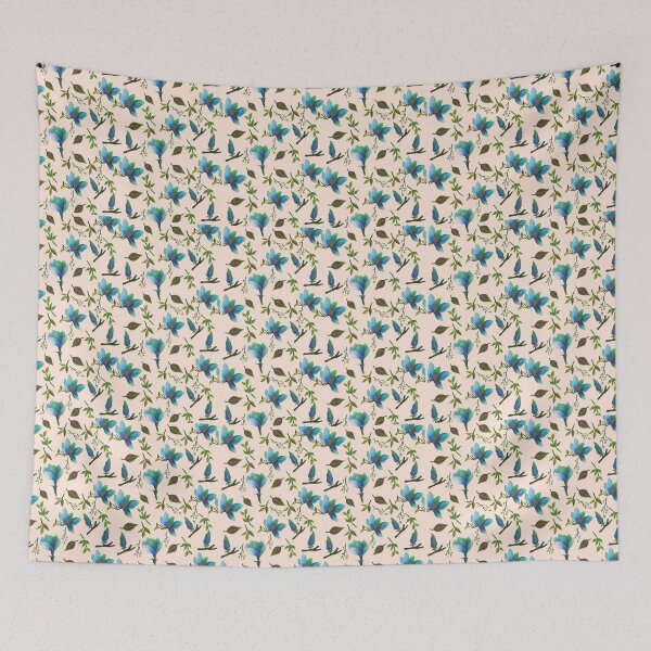 Item preview, Floral Pattern in Teal and Green designed and sold by Kriti Tiwari.