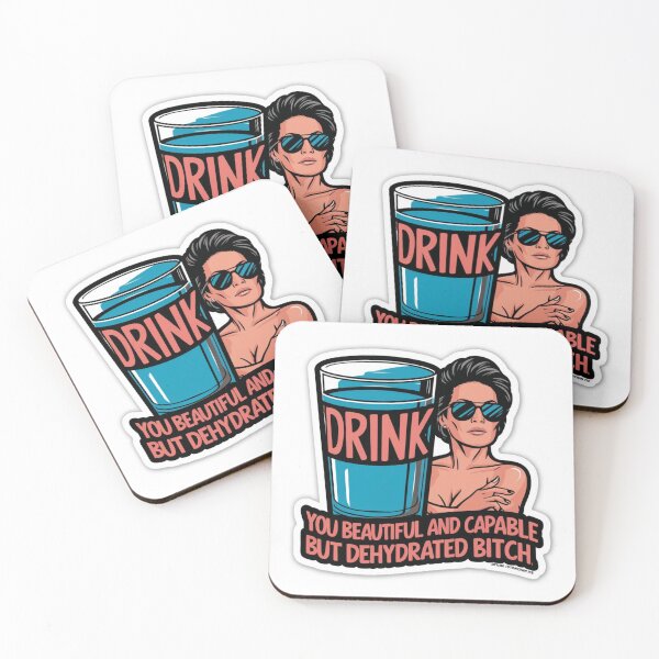 Item preview, Hydration Reminder drink some water you beautiful and capable but dehydrated bitch Sticker designed and sold by Bmd4Fitness.