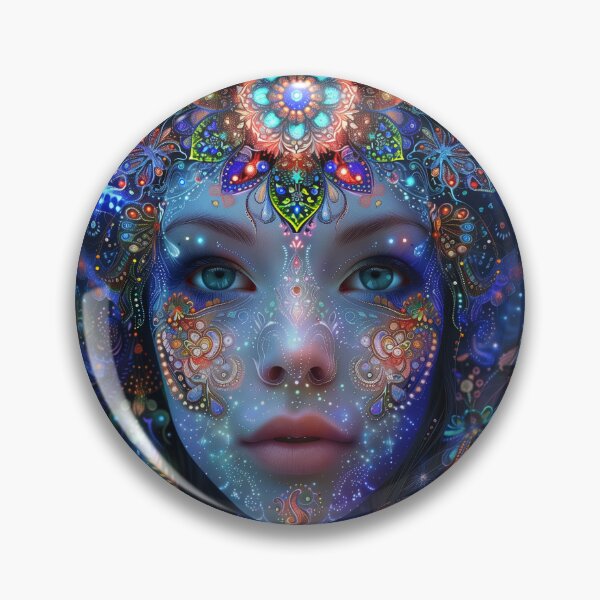 Item preview, Divine Feminine Luminous Goddess Psychedelic Art - Trippy Visionary Design designed and sold by Mystikos Art.