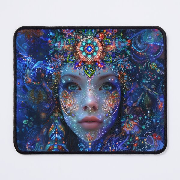Item preview, Divine Feminine Luminous Goddess Psychedelic Art - Trippy Visionary Design designed and sold by Mystikos Art.