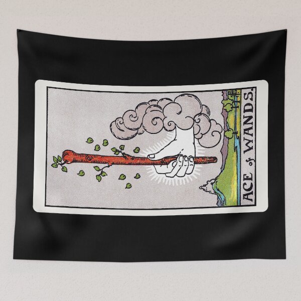 Item preview, Card #22 - Ace Of Wands - Rider Waite Smith Tarot designed and sold by ABSTRACT-IVISM.