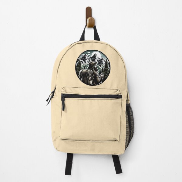 Item preview, A lone hiker treks through rugged mountain trails designed and sold by VisualHut.