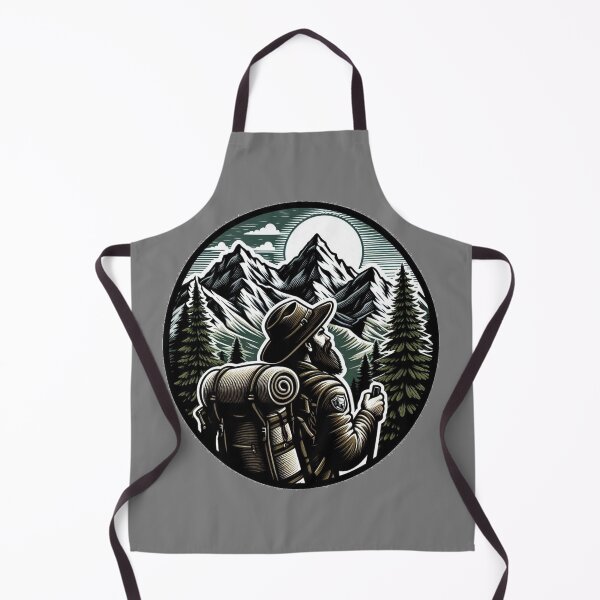 Item preview, A lone hiker treks through rugged mountain trails designed and sold by VisualHut.