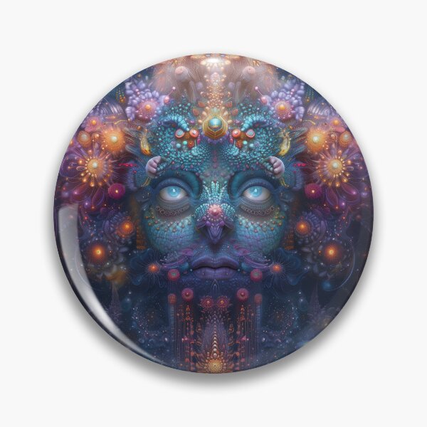 Aperçu de l'œuvre Mystique DMT Fractal Goddess Psychedelic Art - Trippy Visionary Design créée et vendue par Mystikos Art.