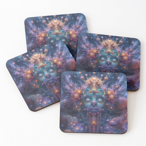 Aperçu de l'œuvre Mystique DMT Fractal Goddess Psychedelic Art - Trippy Visionary Design créée et vendue par Mystikos Art.