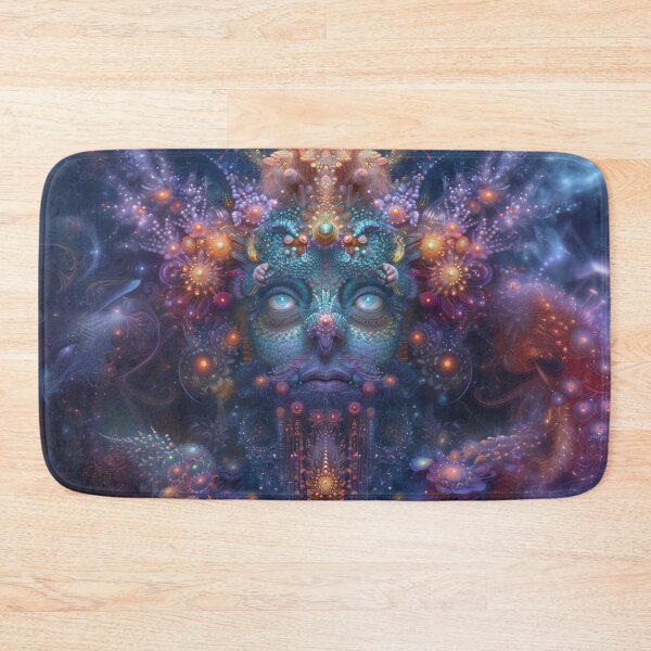 Aperçu de l'œuvre Mystique DMT Fractal Goddess Psychedelic Art - Trippy Visionary Design créée et vendue par Mystikos Art.