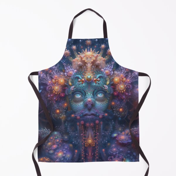 Aperçu de l'œuvre Mystique DMT Fractal Goddess Psychedelic Art - Trippy Visionary Design créée et vendue par Mystikos Art.