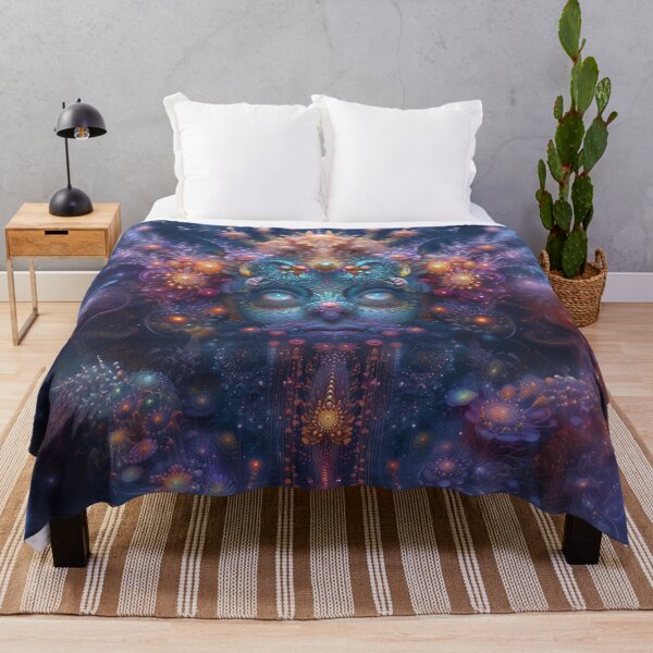 Aperçu de l'œuvre Mystique DMT Fractal Goddess Psychedelic Art - Trippy Visionary Design créée et vendue par Mystikos Art.
