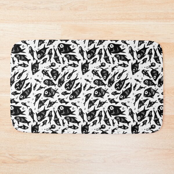 Item preview, Black Fish pattern designed and sold by Raccoondoodles.