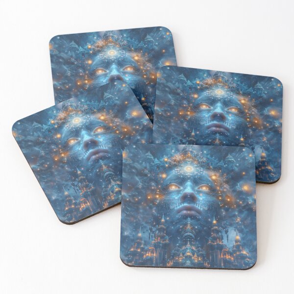 Item preview, DMT Fractal Psychedelic Face Art - Trippy Visionary Design designed and sold by Mystikos Art.