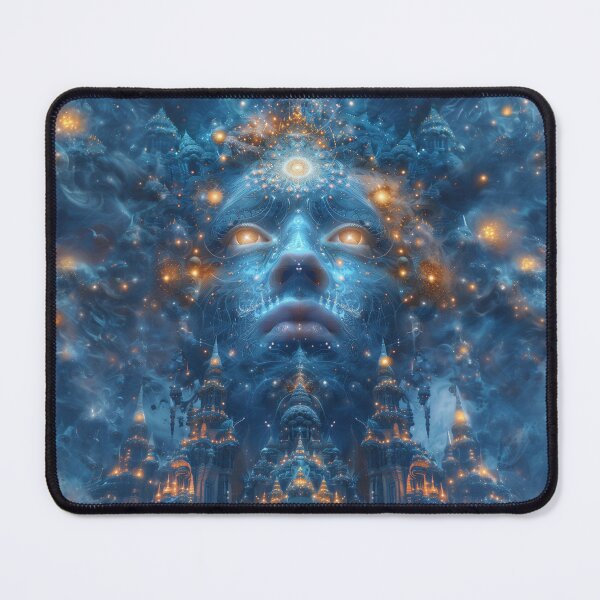 Item preview, DMT Fractal Psychedelic Face Art - Trippy Visionary Design designed and sold by Mystikos Art.