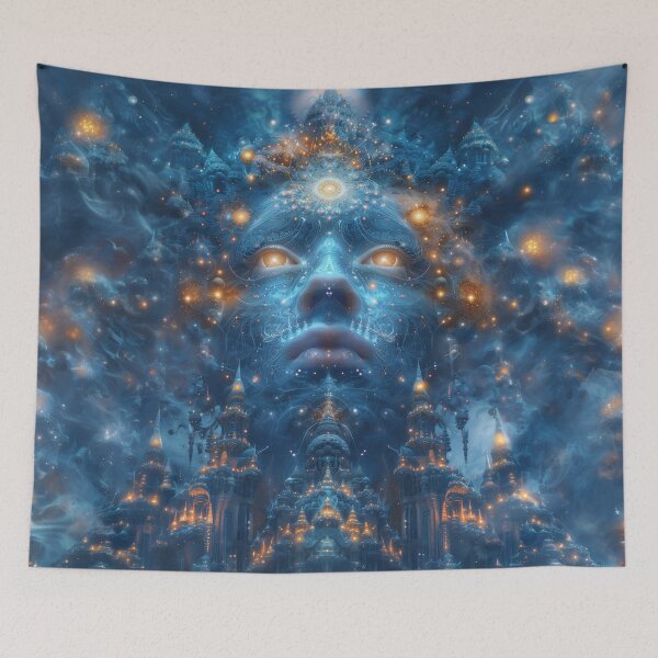 Item preview, DMT Fractal Psychedelic Face Art - Trippy Visionary Design designed and sold by Mystikos Art.