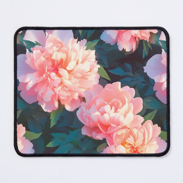 Item preview, Watercolor Peonies flowers pattern on navi green-blue designed and sold by DariyaDell.