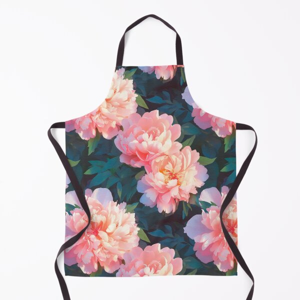 Item preview, Watercolor Peonies flowers pattern on navi green-blue designed and sold by DariyaDell.