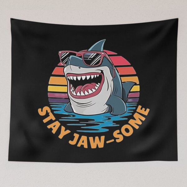 Item preview, Stay Jaw-Some - Shark designed and sold by Vicky021.