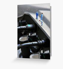 At The Garage Greeting Card