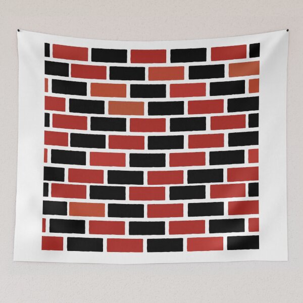 Item preview, Red and black bricks graphic art design designed and sold by GetItGiftIt.