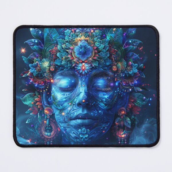 Item preview, DMT Fractal Ayahuasca Goddess Psychedelic Art - Trippy Visionary Design designed and sold by Mystikos Art.
