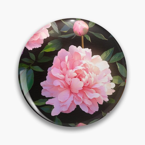 Item preview,  Watercolor Peonies flowers pattern on black designed and sold by DariyaDell.