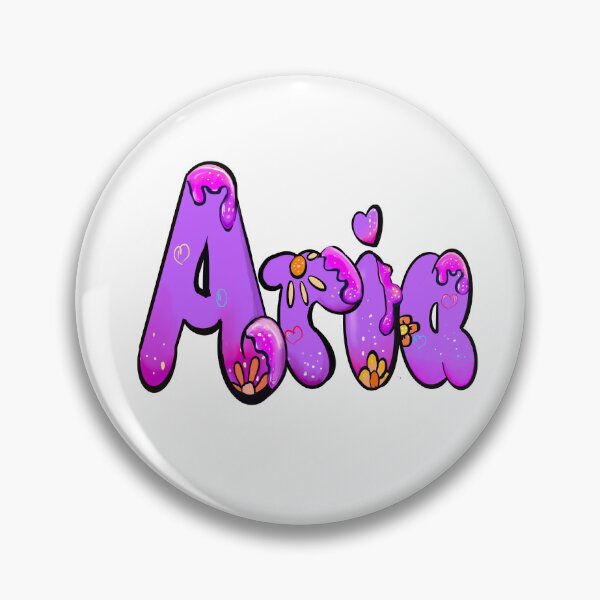 Item preview, Aria popular girls name woman women’s first name in purple drip calligraphy Aria designed and sold by Artonmytee.