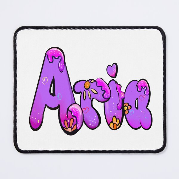Item preview, Aria popular girls name woman women’s first name in purple drip calligraphy Aria designed and sold by Artonmytee.