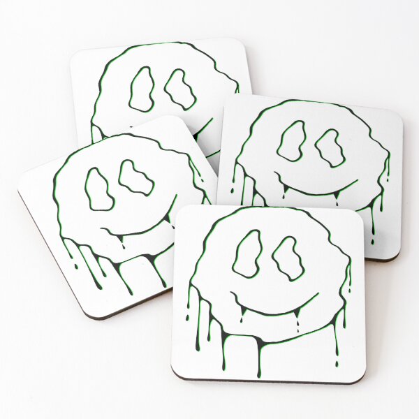 Item preview, Green melting smiley designed and sold by ashstash.