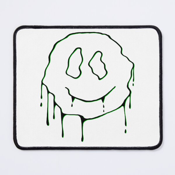 Item preview, Green melting smiley designed and sold by ashstash.