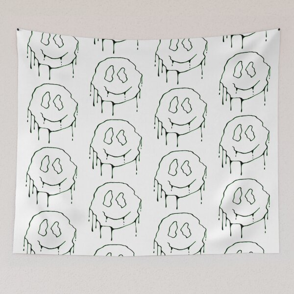 Item preview, Green melting smiley designed and sold by ashstash.