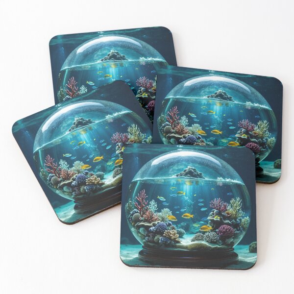 Item preview, underwater sea life in a glass globe designed and sold by dimitrisbar.