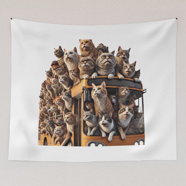 Item preview, Crowded cat bus designed and sold by Catsmoment.