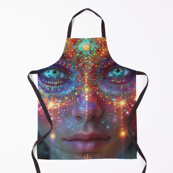 Item preview, Neon DMT Fractal Goddess Fantasy Art designed and sold by Mystikos Art.