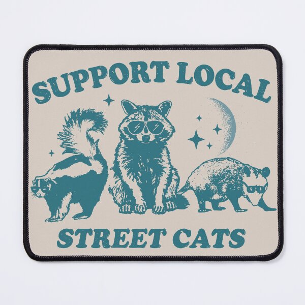 Item preview, Support Local Street Cats Team Trash Opossum Raccoon Rat Men Woman Kids designed and sold by Taylor ART.
