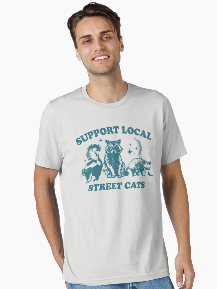 Support Local Street Cats Team Trash Opossum Raccoon Rat Men Woman Kids  Essential T-Shirt