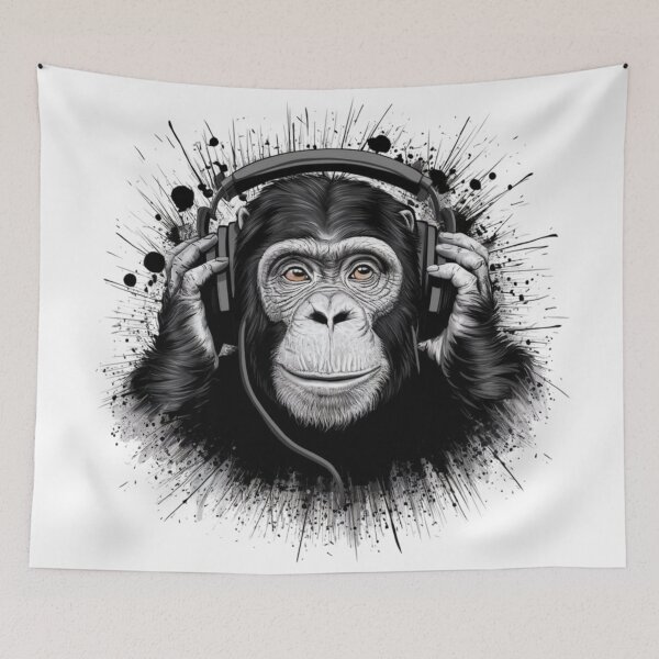 Item preview, Chimpanzee Appreciating Good Music designed and sold by PolygonPinnacle.