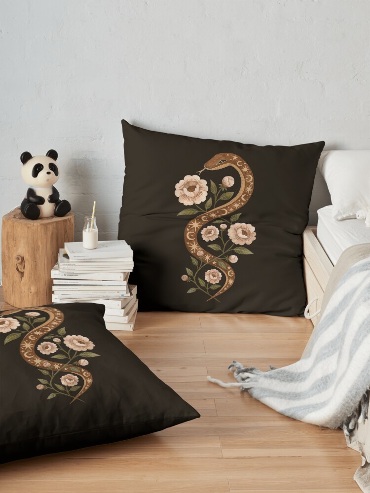 Alternate view of Serpent spells Floor Pillow