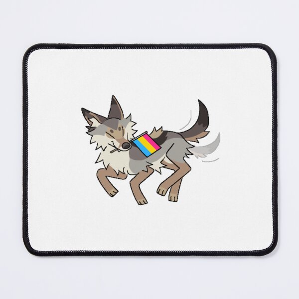 Item preview, Pan pride flag coyote sticker designed and sold by WingedWillow.