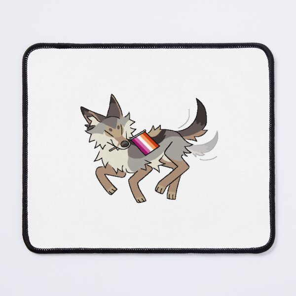 Item preview, Lesbian pride flag coyote sticker designed and sold by WingedWillow.