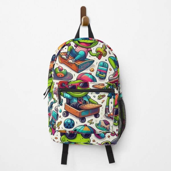 Item preview, Froggy Backpacker designed and sold by Furbulous Faces.