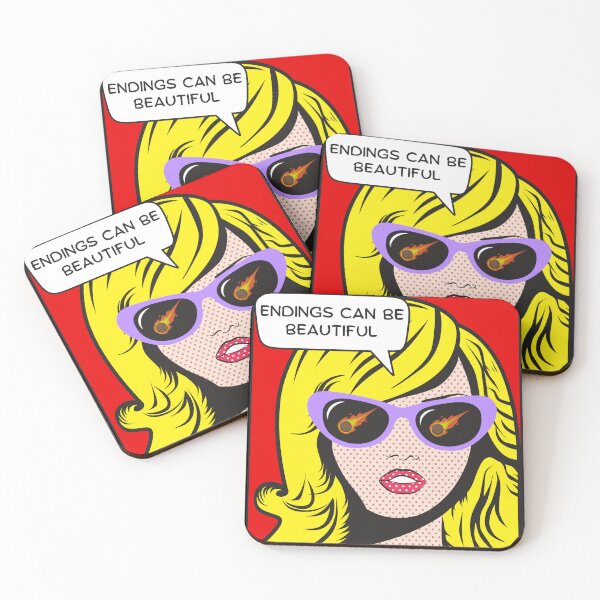 Item preview, Pop art girl watching an asteroid designed and sold by T&C Finesse.