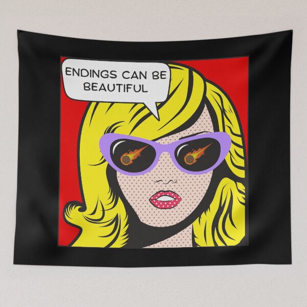 Item preview, Pop art girl watching an asteroid designed and sold by T&C Finesse.